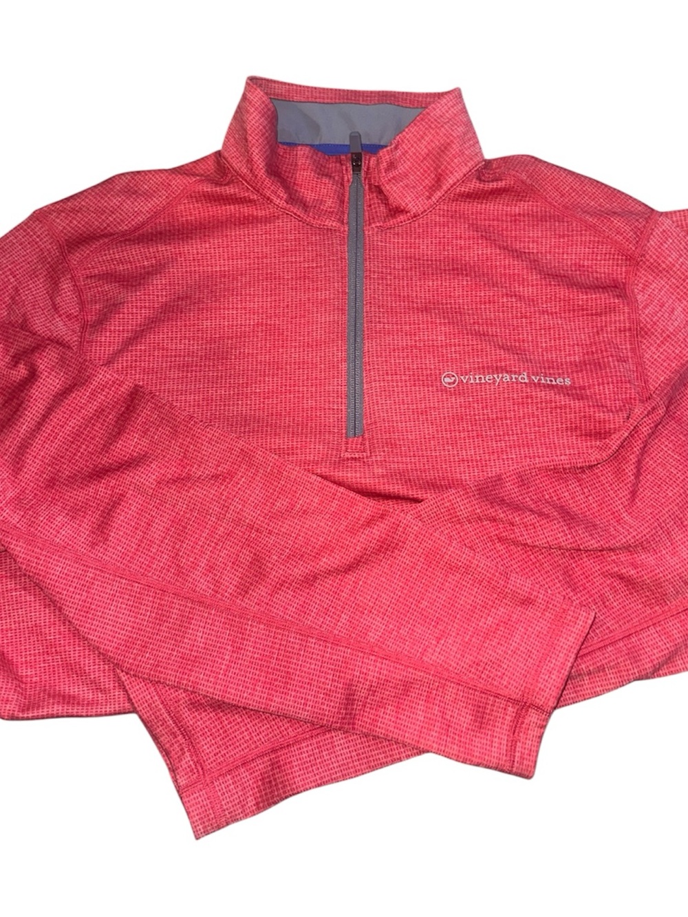Vineyard Vines Coral-Pink Half Zip Pullover